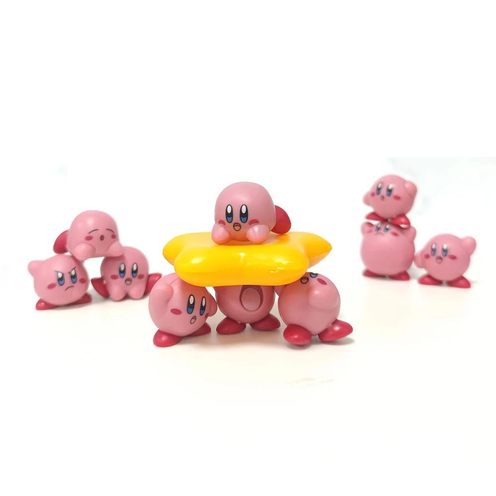 Neue Star Kirby Actionfiguren Spielzeug Mit Kirby Cartoon Aufbewahrungstasche Pvc Niedliche Figur Action Spielzeug Kordelzug Tasche