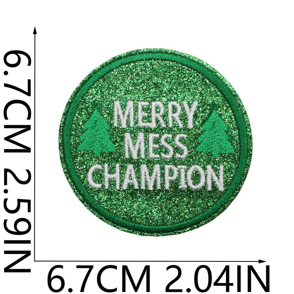 Christmas Embroidery Cloth Sticker Snowflake Elk Patch Sticker Decorative Apple Socks Embroidery Sticker Christmas Bell Heat Transfer