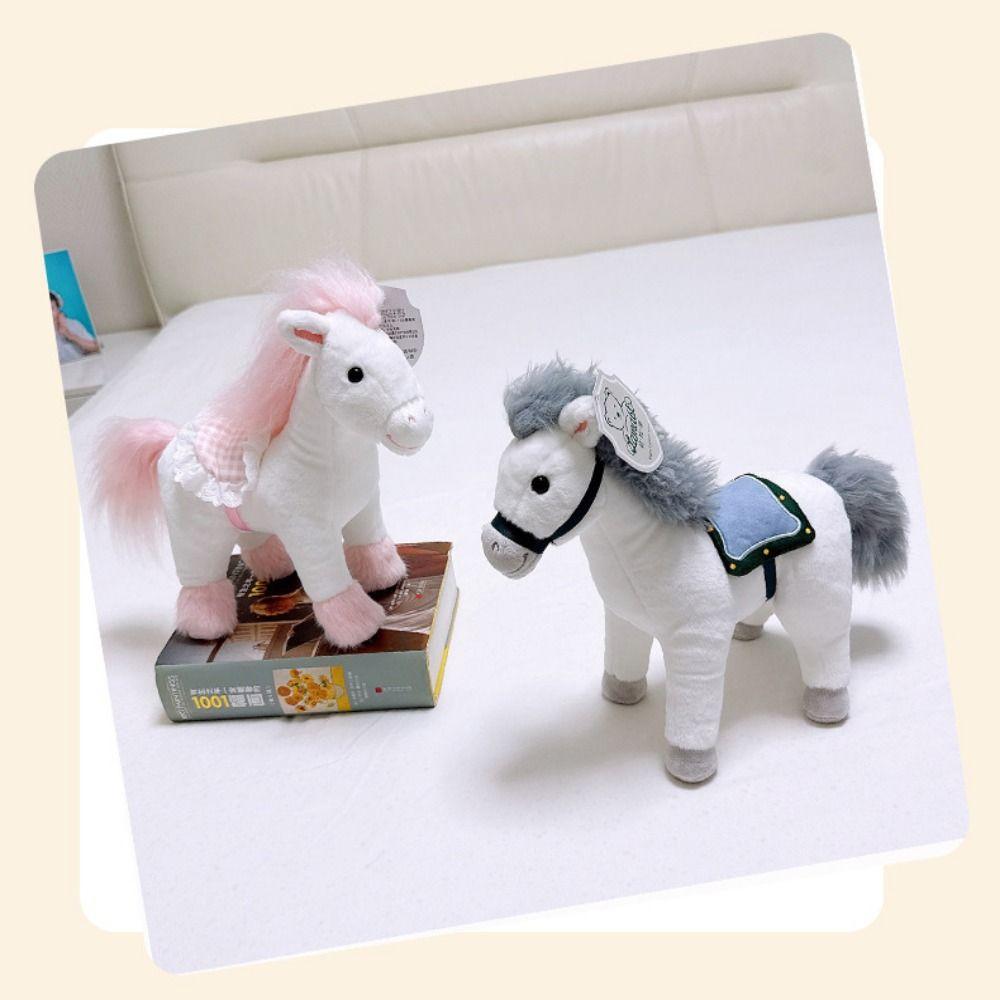 Cute Horse Plush Doll Toys Soft Cartoon Steed Doll Unique Stuffed Animal Horse Chinese Zodiac