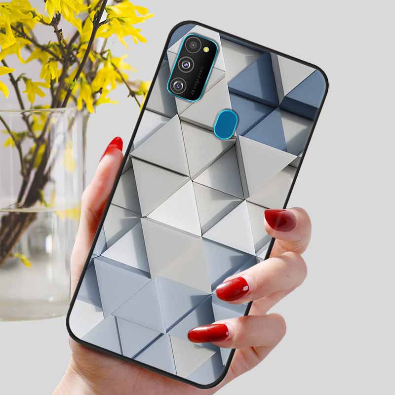 Funda para Samsung Galaxy M21 Funda Trasera de Silicona TPU Suave para Fundas de Teléfono Galaxy A21S M30S M31 M 21 M21S M31S Carcasas Negras Coques