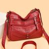 Women New Premium Soft Leather Crossbody Bag New Vintage Leather Large Pocket Multi-Compartment Shoulder Bag