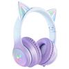 Casque Bluetooth sans fil ONIKUMA B90 Oreilles de chat, Lumières RVB, Microphone HD
