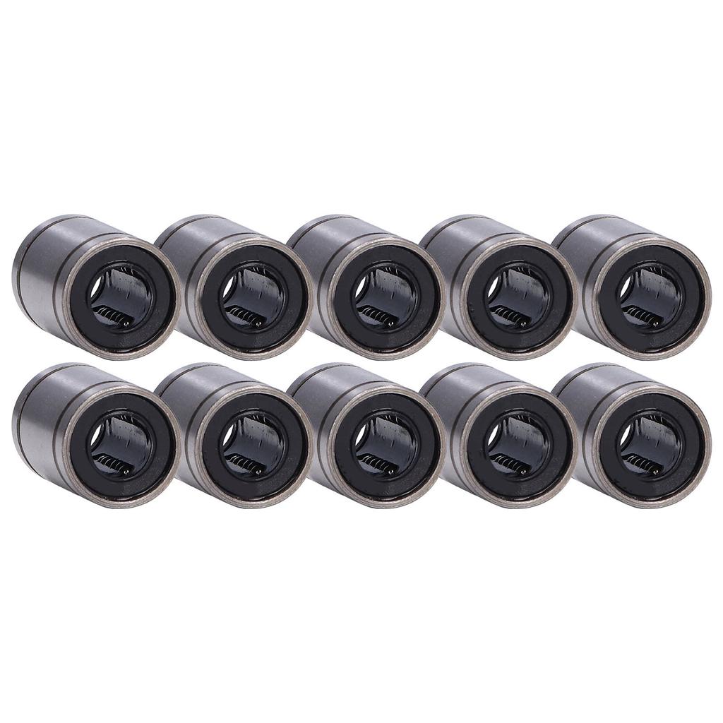 10Pcs Linear Motion Bearing Cylinder Optical Axes Slider Test Frame Spare ID 6mm OD 12mm LM6UU
