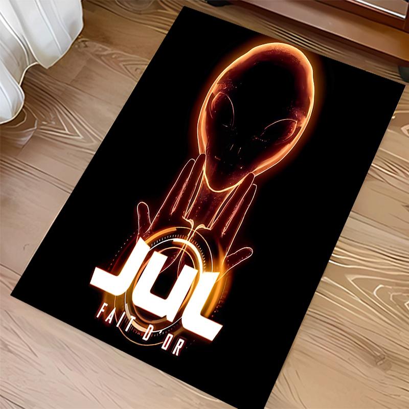 1pc Jul rapper Print Area Rug - Soft, Washable Non-Slip Indoor Mat for Office Chairs, Living Room, Home Office Decorative Rug