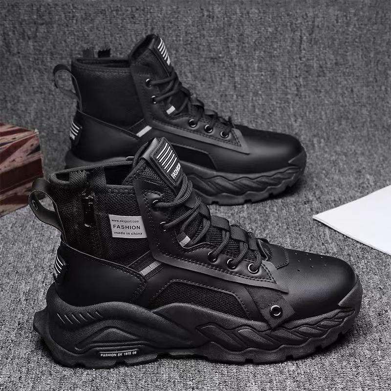 Retro desert combat boots Martin boots autumn and winter tooling boots thick-soled waterproof outdoor mountaineering high-top men's shoes