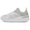 Cagin Fabric Synthetic Leather Minimalist Solid Color Durable Low-Top Casual Shoes Unisex Sneaker Gray White 1183B898-020