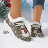 Übergröße Damen Weihnachts-Kurzschaft-Röhren-Schneestiefel, 2025 Winter Neuer Stil - Fleece-gefüttert, Lässig und Flachsohlig für Wärme