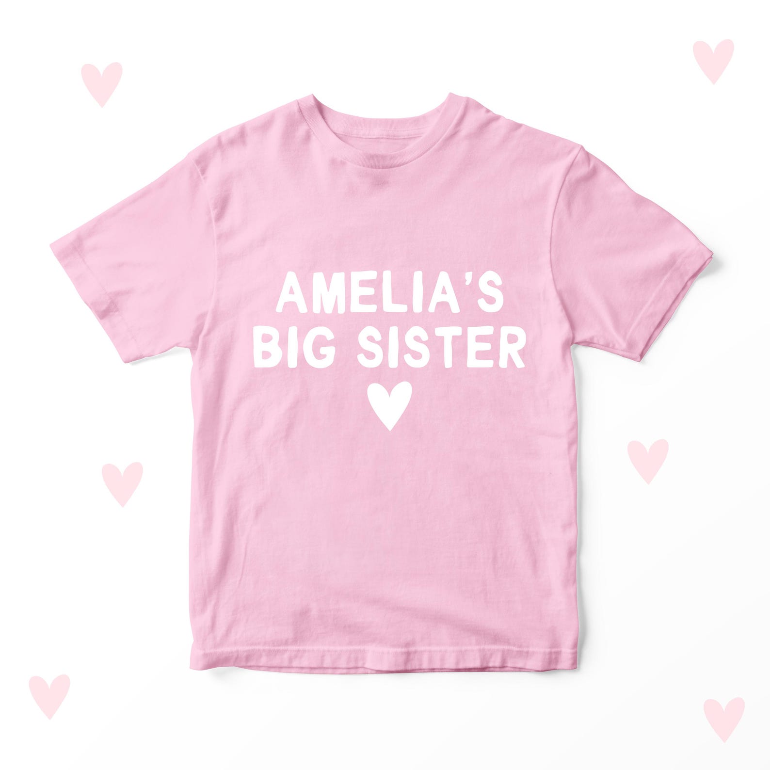 Personalized Big Sister T-Shirt: Matching Sibling Outfit 140
