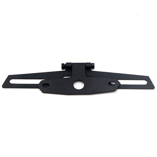Motorcycle Folding License Plate Holder Adjustable Tail Rear Light Bracket Rack