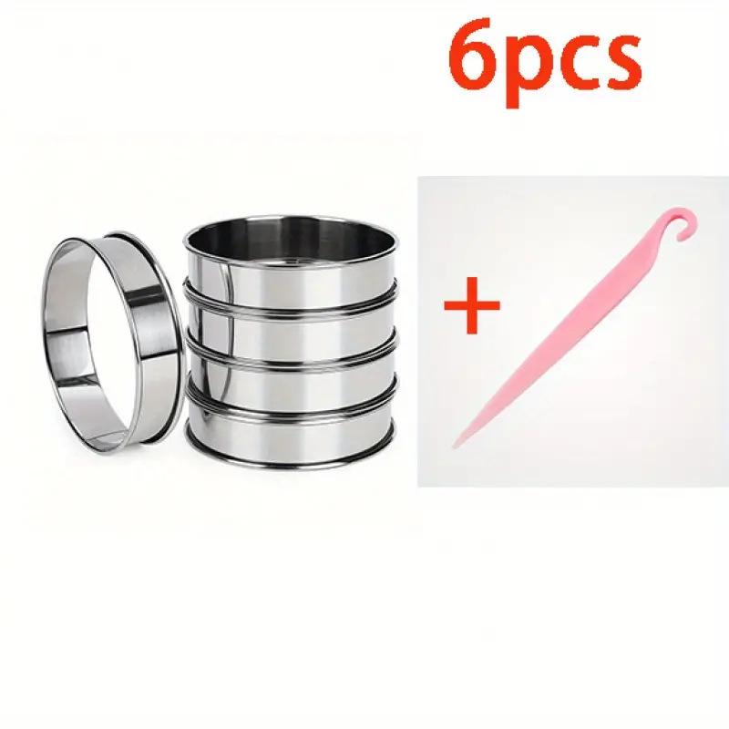 Stainless Steel Double Rolled Edge Mousse and Bread Tower Mold Cookie & Cake Ring for Baking.
