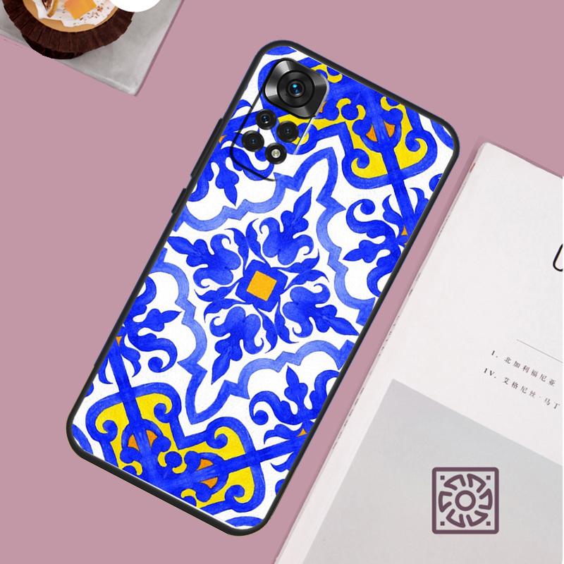 Moroccan Tile Case For Xiaomi Redmi Note 12 11 8 9 10 13 Pro 12S 11S 10S 9S Redmi 13C 9C 10C 12C Cover