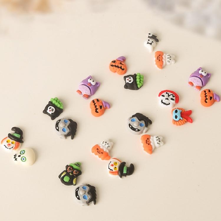 Nail Art Decoration Resin Halloween Nail Charms DIY UV Gel Design Ornaments