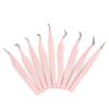 Wholesales Beauty Tools Professional Stainless Steel 90 Degree Makeup Eyelash Tweezers Premium Eyelash Tweezers