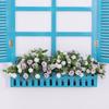 1pz 11 Teste Fiore Artificiale Rosa di Seta Foglie di Eucalipto Bianco Bouquet di Peonie Fiore Finto per Tavolo Matrimonio Festa Vaso Decorazione Casa