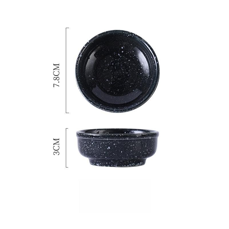 Japanese Style Round Ceramic Dipping Bowl Seasoning Dish for Soy Sauce Vinegar Snack Sushi