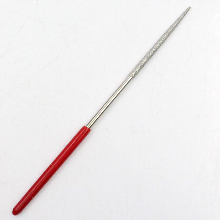 Set of 3 Electroplated Diamond Files: Flat, Square, Triangle, Half-Round, and Round Shaping Files.
