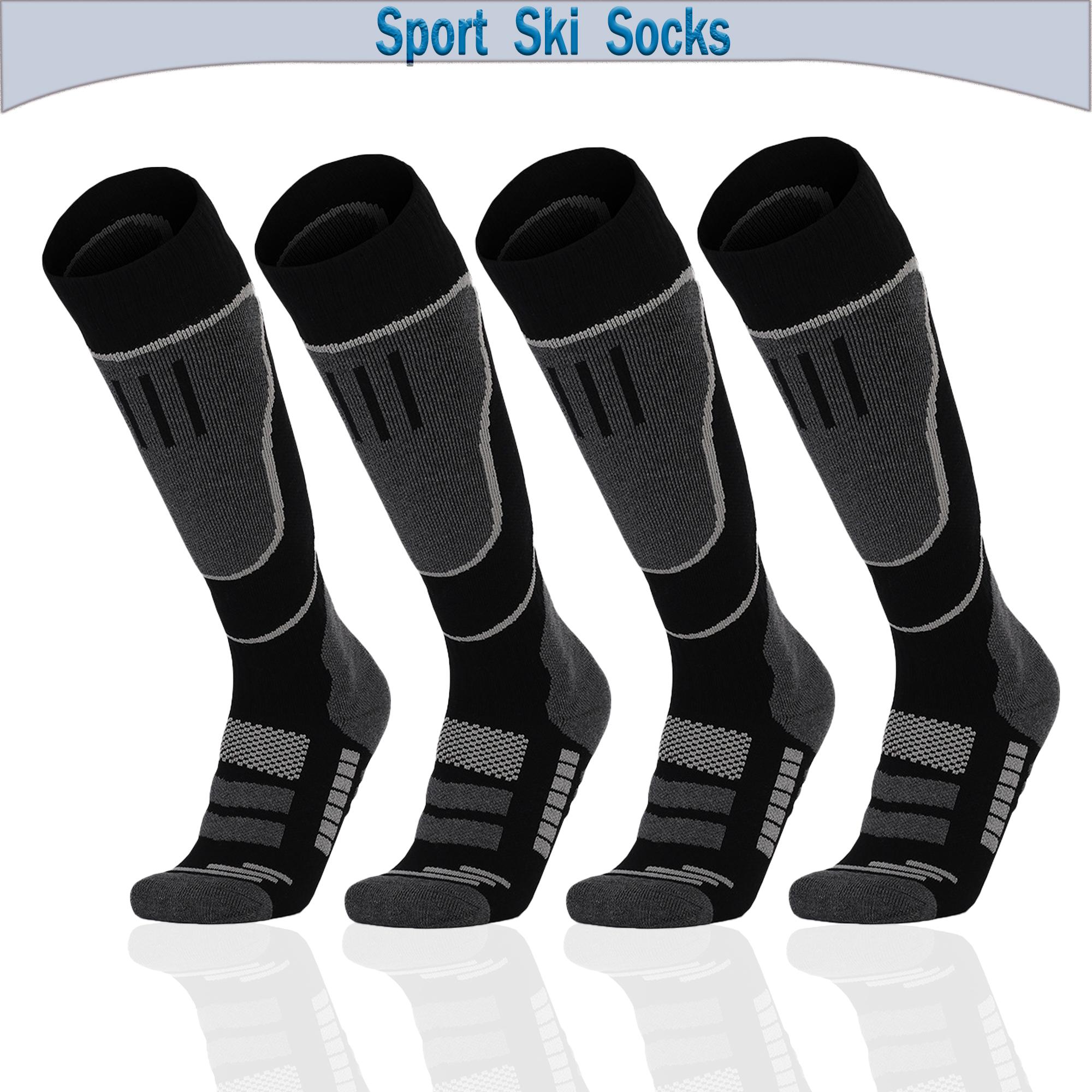 

2 Pairs Ski Socks Cold Weather Socks Suitable For Snowboarding Snow Winter Thermal Knee-Good Warm Socks Hunting ONE SIZE