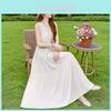 Cotton Satin Sleeveless Beach Dress With Floral Print For Summer Vacation And Casual Wear