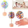 Wooden Fibonnaci Spiral Tree Decompression Toy For Children By Muzhixing Colorful Leaves And Macaron Round Pieces