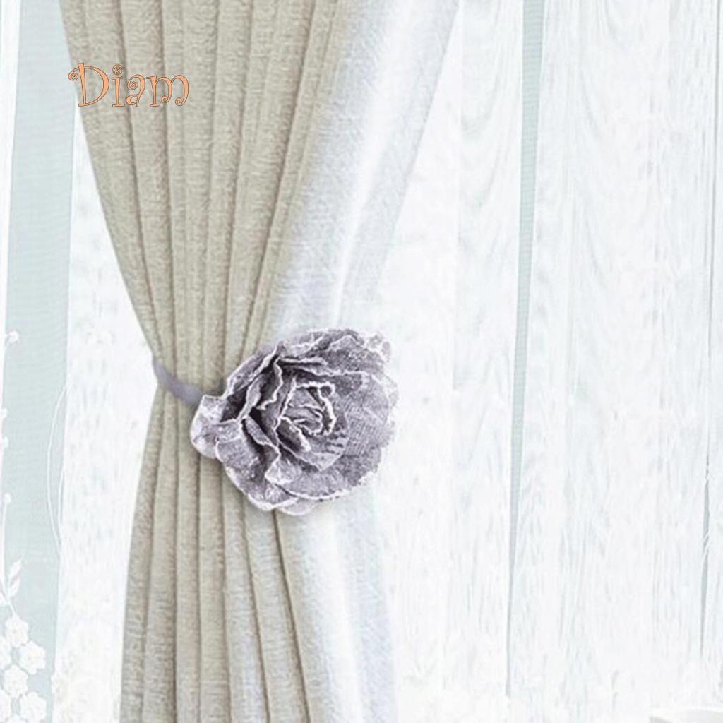Lachepper Flower Shape Zasłona okienna Tieback Magnetyczna klamra Drape Holdback Home Decor