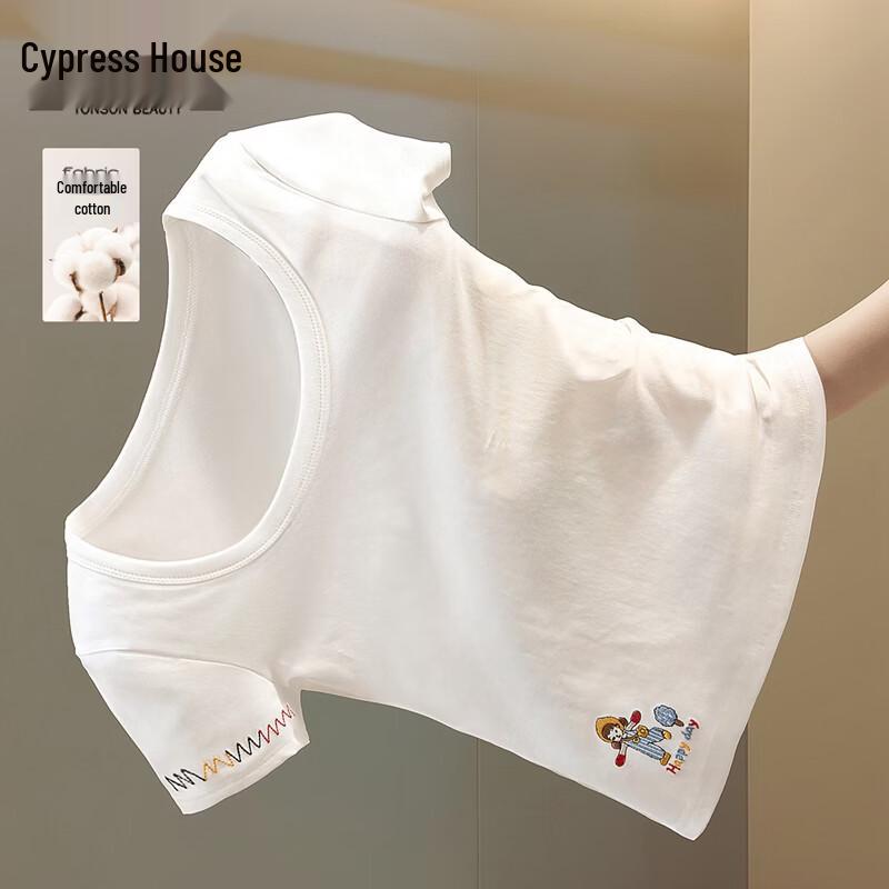 Women s Embroidered Cartoon Round Neck T-shirt S