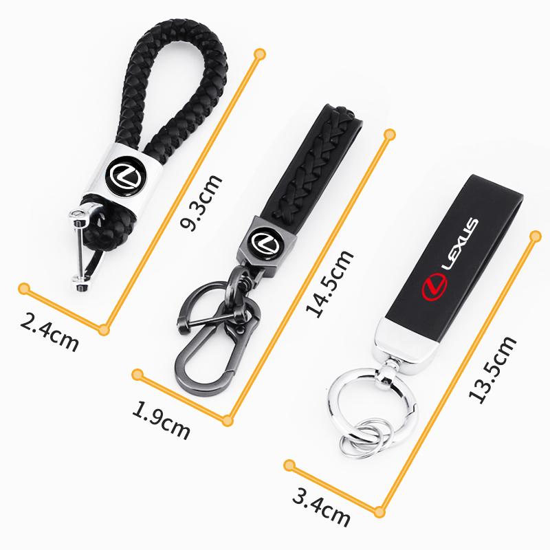 Car Badge Keychain Metal Leather Key Ring Key Chain Styling For Lexus LS LC IS350 ES300 GS350 CT200h GX460 LX570 RX500h NX300