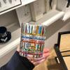 Regenbogen-Schimmer Handbemalte Glas Tasse - Bling Design für den Sommer