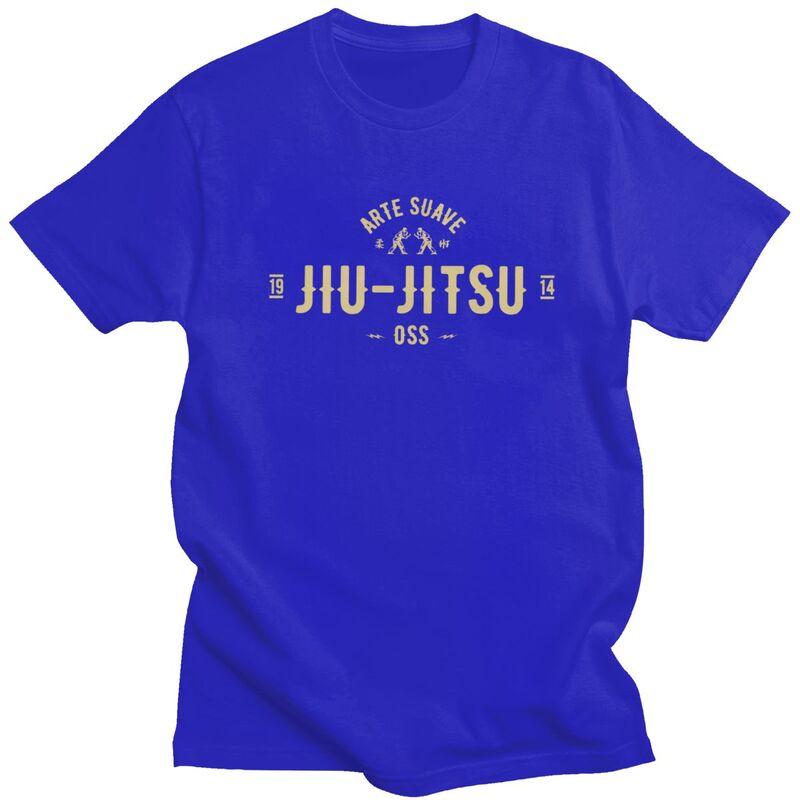 Brazilian Jiu Jitsu Shirt Arte Suave Oss BJJ T Shirts for Men 100 Cotton Tees Fathers Day Gift Tshirts Fashion Tshirt