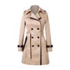 Fashion Women Winter Autume Buttons Back Bow Bandgae Windbreaker Jacket Coat Top