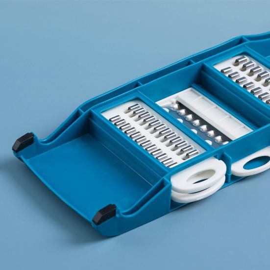 Multi-Function Vegetable Chopper with Hand Guard Manual Julienne & Slicer for Carrots Potatoes Cucumbers Essential Kitchen Tool for Home Cooking