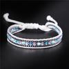 Summer Beach Bohemian Beading Wax Rope Handmade Woven Bracelet Women Jewelry