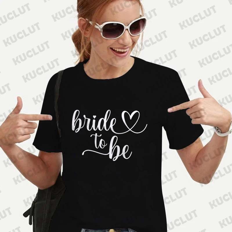 

Bridal Shower Wedding Blouses Team Bride To Be T-Shirt Unisex Bachelorette Single Farewell Party Y2k Tops Short Sleeve Evjf Tees S