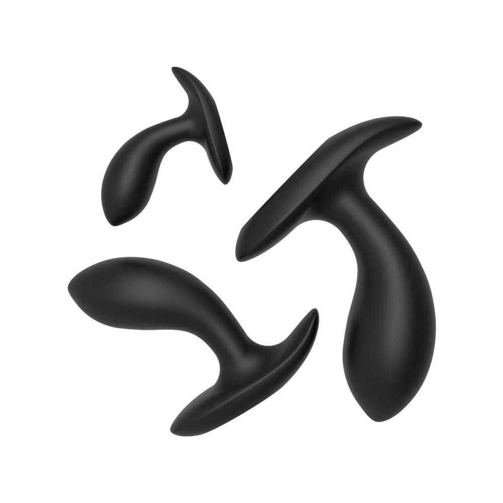 Silicone Anal Beads Butt Plug Training Set Huge Flared Base Wearable Hollow Anal Plug Prostate Massage G Spot Sex Toy Man Women