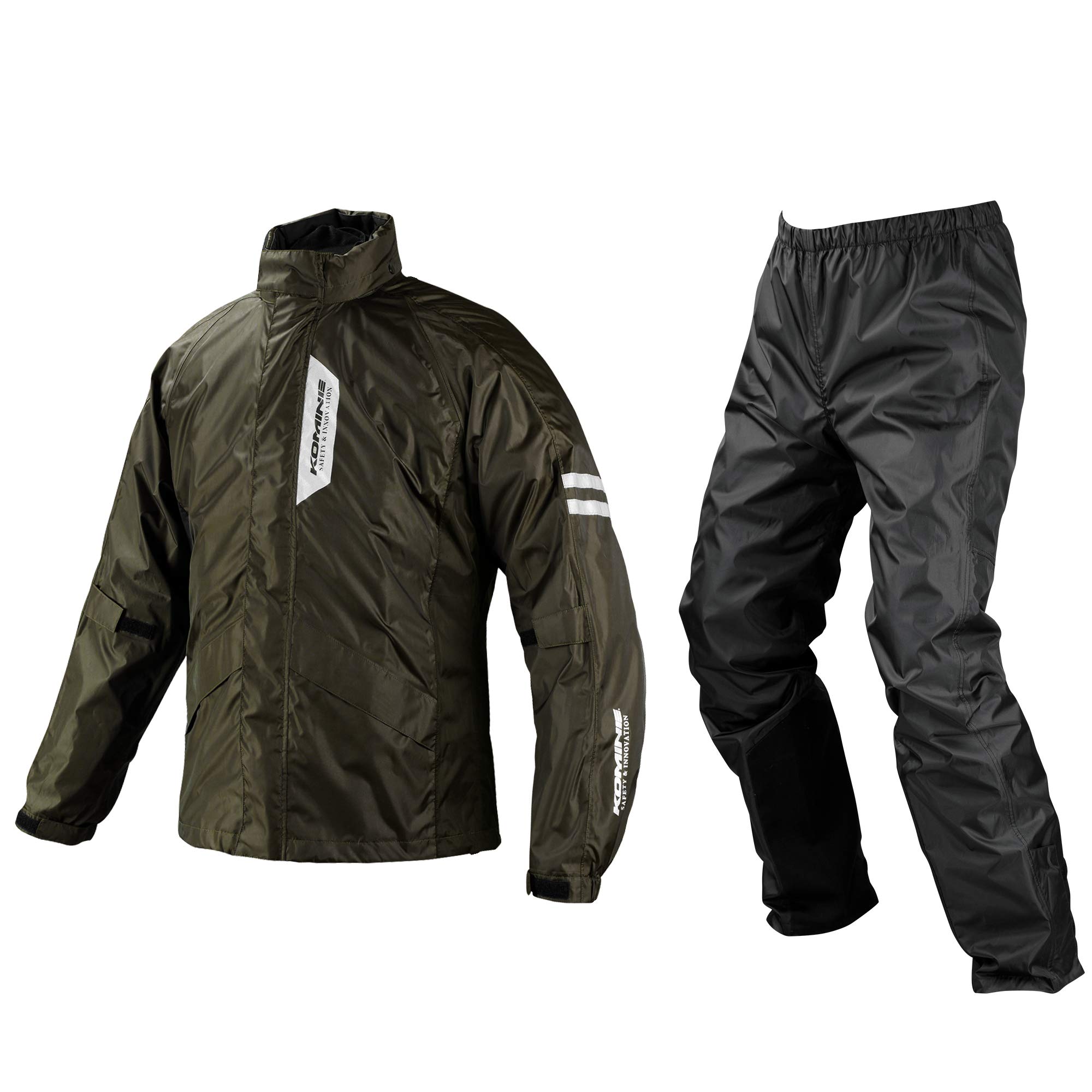 Motorcycle Rainwear Breaster Rainwear Fiart 755 Rain Gear Raincoat Waterproof Olive 3XLB [KOMINE] RK-539 03-539 Men s
