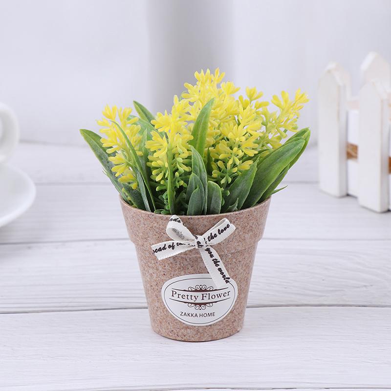 Artificial Plant Decorative Flowers Fake Flowers Mini Potted Bonsai Green Plant