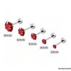 Four-Prong 316L Stainless Steel Diamond Stud Earrings for Conch Piercings (Unisex)
