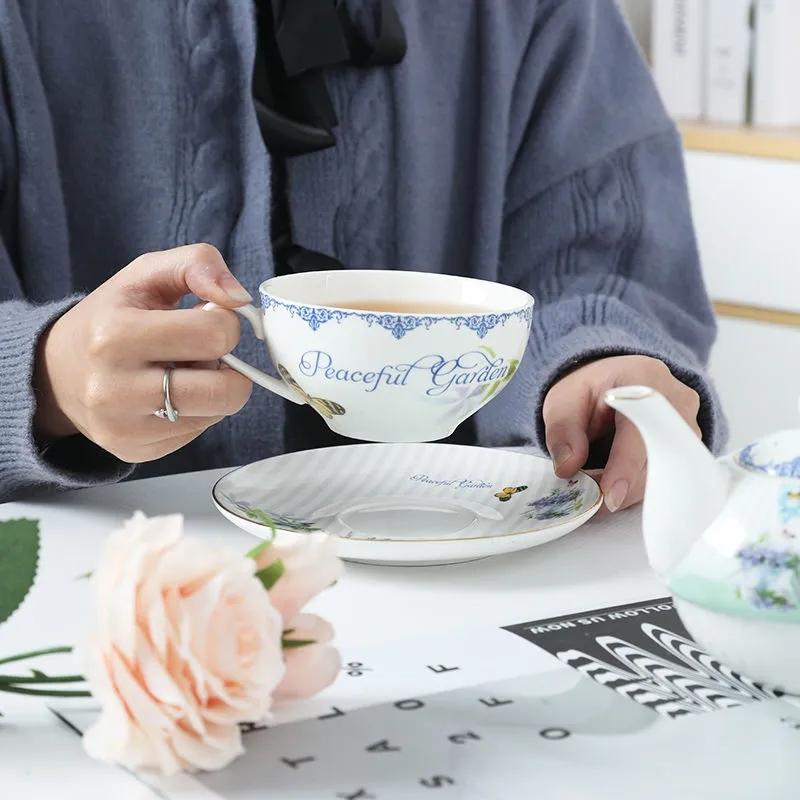 Bone China Teapot 250ML With Cup Tea Pot Set High Grade Porcelain Kettle Large Capacity Teapot for Wedding Gift