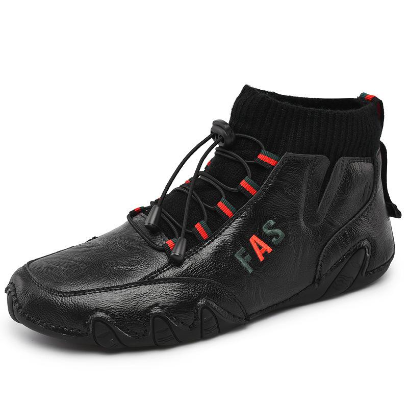 

Мужская обувь, новая весенняя мужская повседневная кожаная обувь больших размеров, спортивная обувь из натуральной кожи, мужская модная обувь, дорожная обувь 46