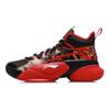 Air Strike 7 Amortecimento Antiderrapante Rebound Resistente ao Desgaste Cano Médio Sapatos de Basquete Masculinos sapatos de basquete Vermelho-Fogo ABAR007-1