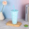 1 Piece Large Capacity Water Bottle Kawaii Bow Water Cup With Lid Straw For Girls Coffee Milk Tea Plastic Cold Drink Cup