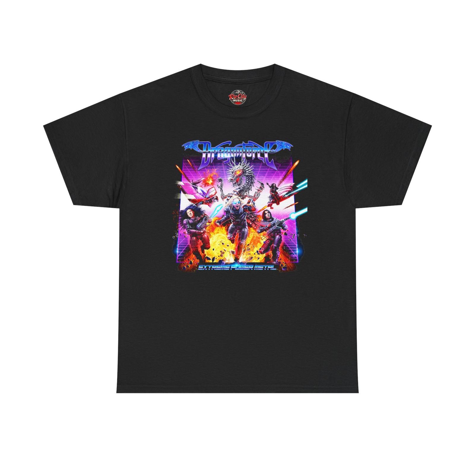 Dragonforce Extreme Power Metal Synthwave Arcade Design Rock Band Unisex T-Shirt XXL