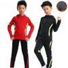 Children'S Football Jersey Set, Long-Sleeved Autumn And Winter Models, Velvet And Thickened Children'S Clothing, Football Training Jersey, Competition