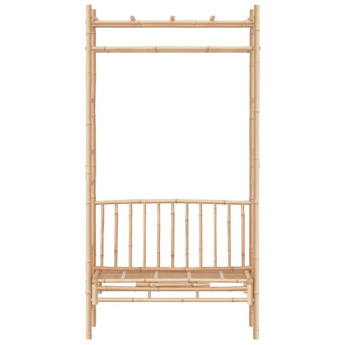 341742 vidaXL Banc de jardin avec pergola 116 cm Bambou