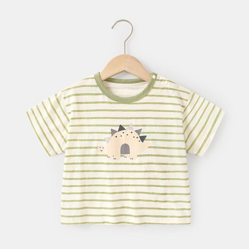 

Одежда для малышей, повседневные футболки с короткими рукавами, летняя одежда для мальчиков и девочек, детские летние топы с половиной рукавов 120cm