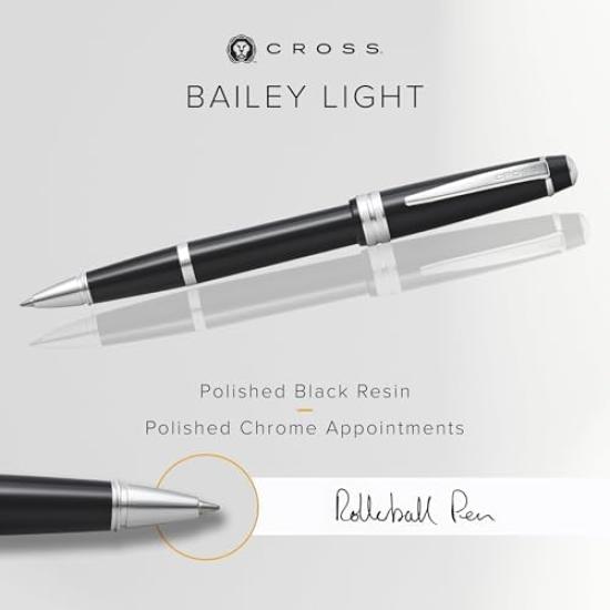 CROSS Bailey Light Rollerball Pen Ballpoint Promotion Gift Gift Box Shopping Bag Included Black (Water-based Pen) AT0745-1 - - & -