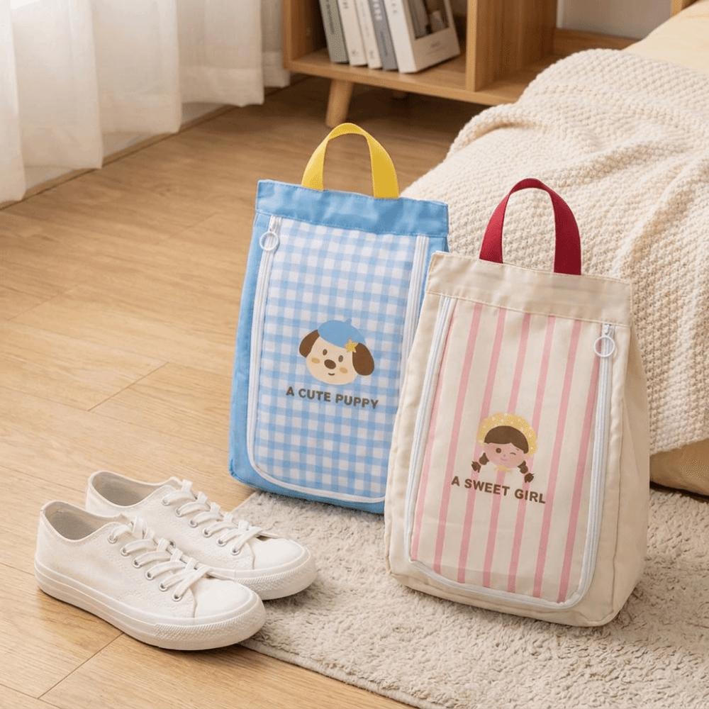Cartoon Shoe Storage Bag Separate Storage Handheld Shoe Bag Double Layer Shoe Bag Business Trip