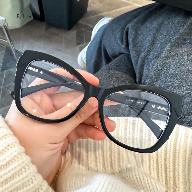 New Color Contrasting Reading Glasses Cat Eye Elderly Glasses Plain Lens Anti Blue Light Presbyopia Eyeglasses gafas