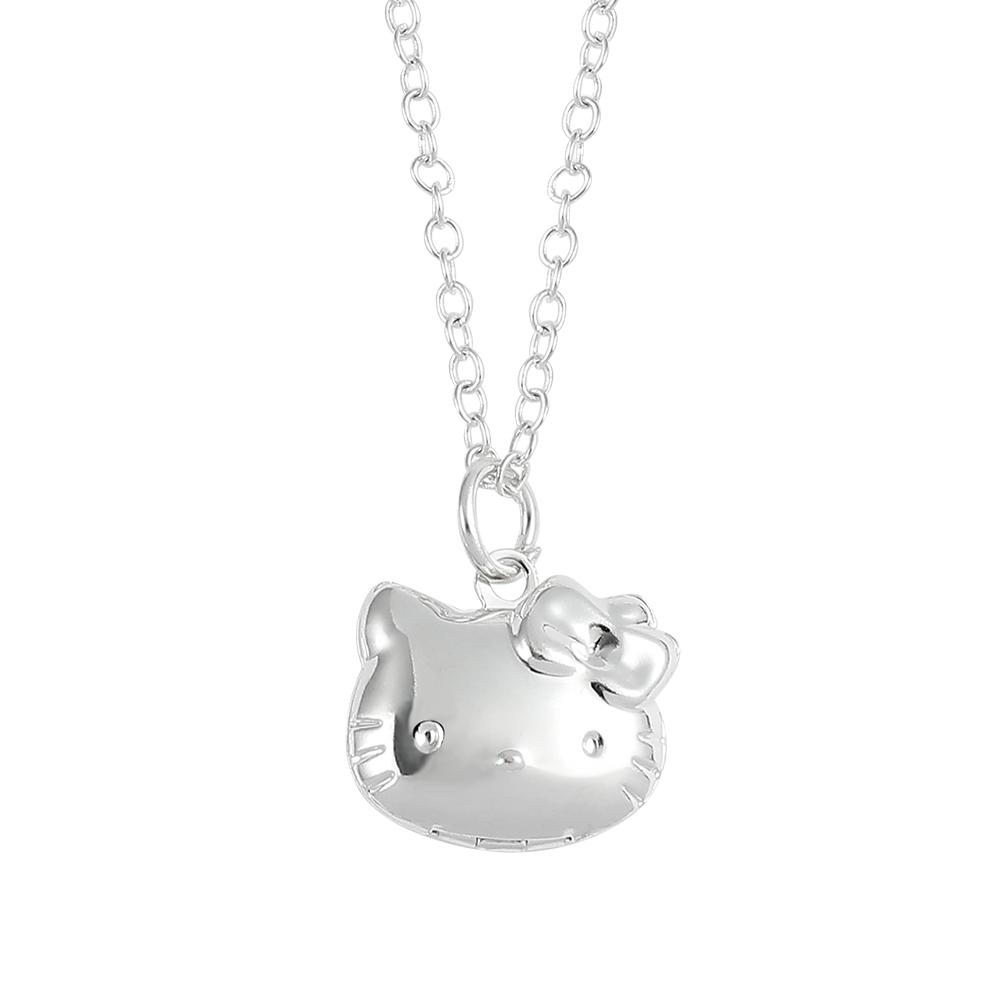 Hello Kitty Sanrio Pendant Necklace Korean Fashion Jewelry for Girls Can Open Design Girls Fashion Accessory