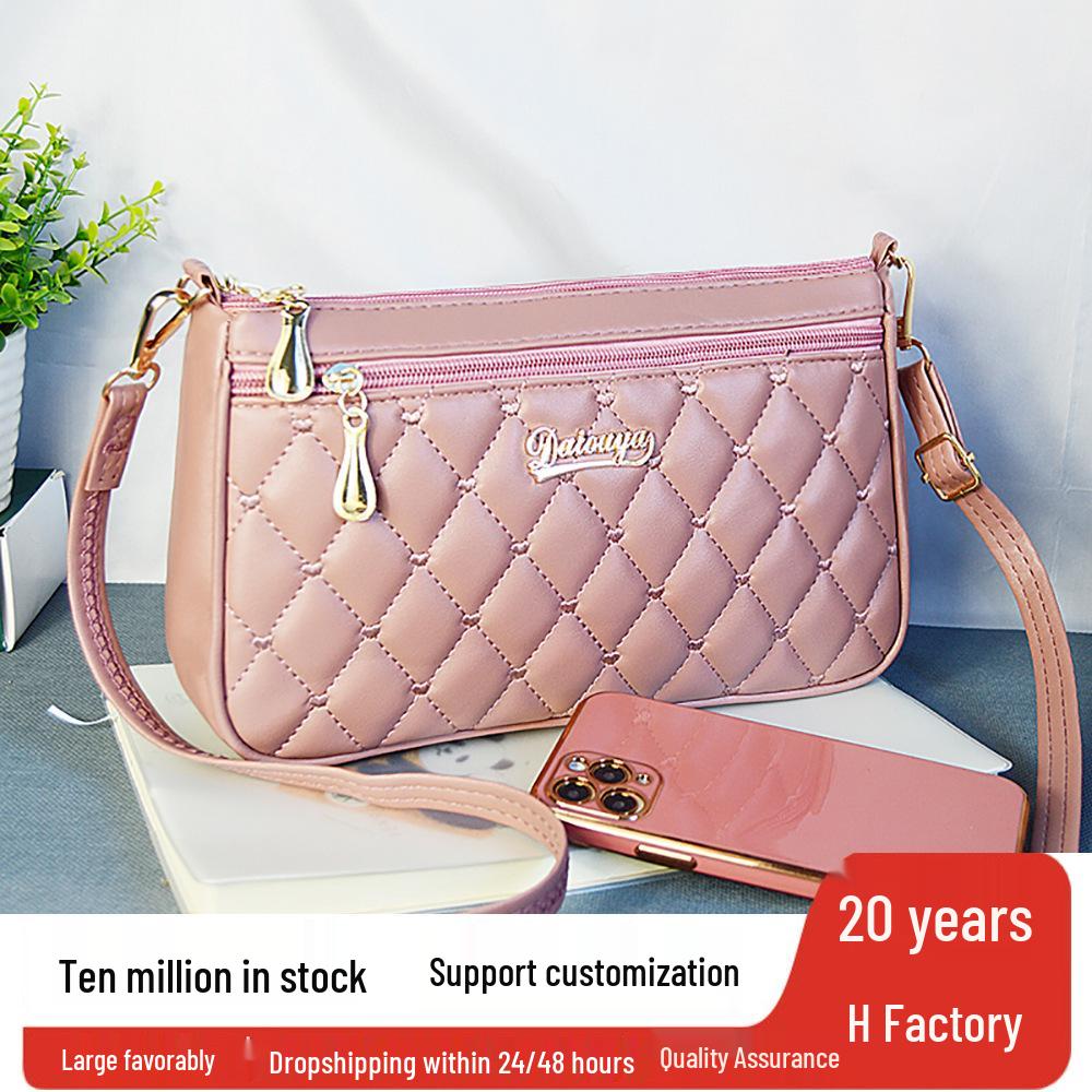 2025 Embroidered Crossbody Large-Capacity Shoulder Bag for Elderly - Casual & Fashionable