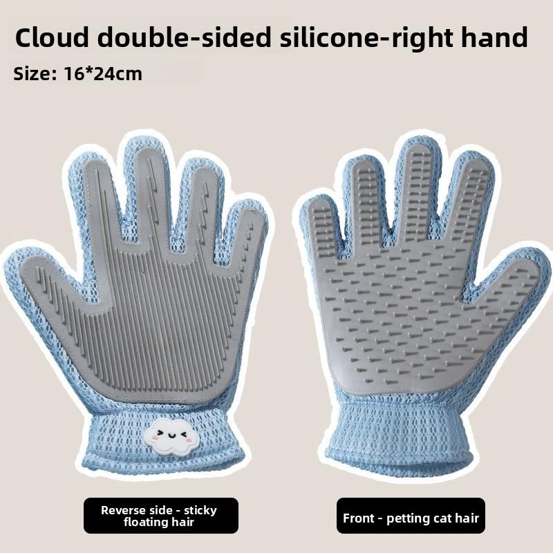 Pet Glove Cat Grooming Glove Cat Hair Deshedding Brush Gloves Dog Comb for Cats Bath Hair Remover Clean Massage Brush for Animal